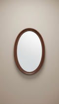 Oval Mirror With Walnut Frame