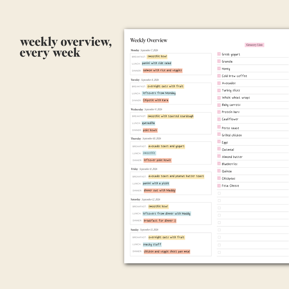 Student Productivity Planner & Organizer-GoldMiles