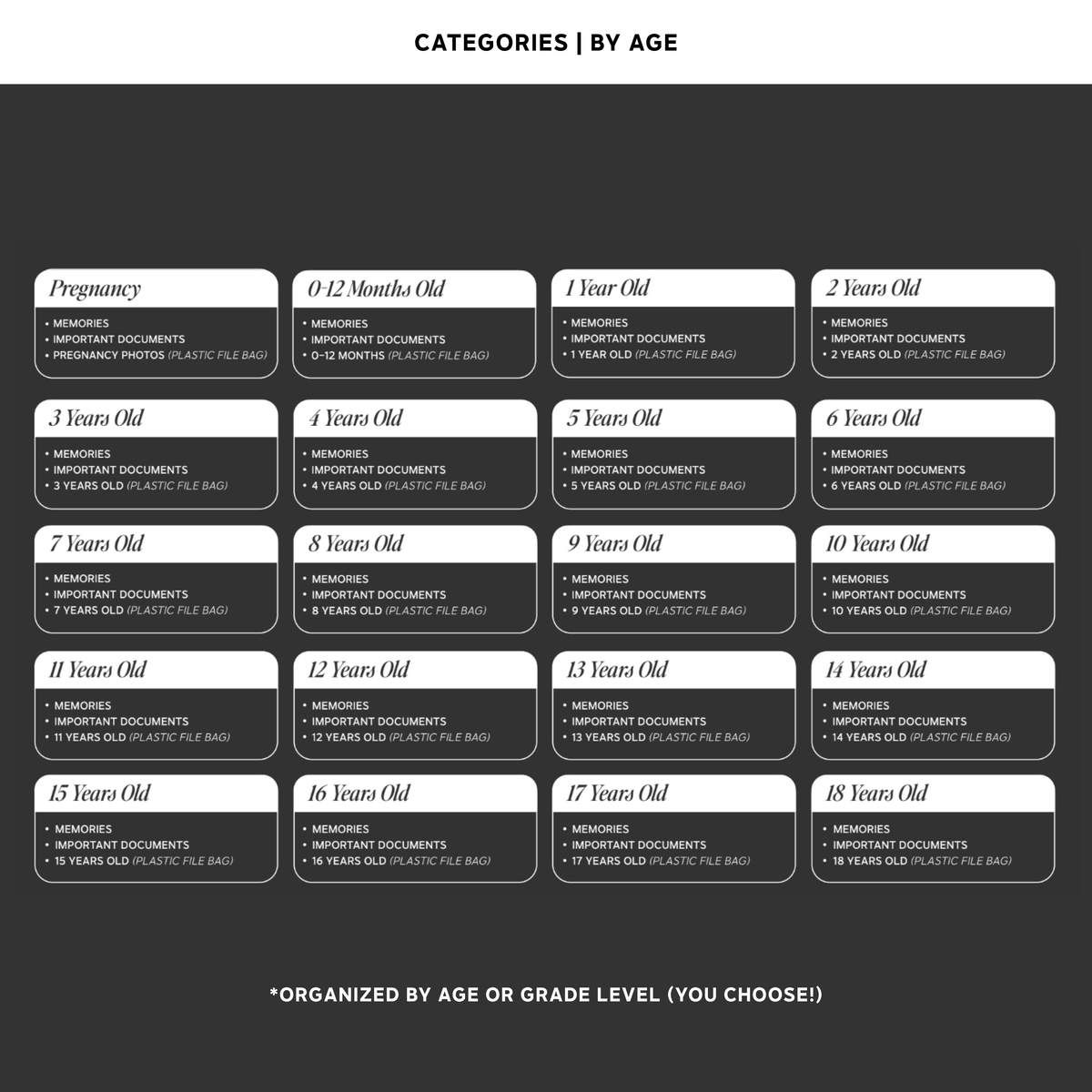 Student Productivity Planner - Child Memory Filing System-GoldMiles