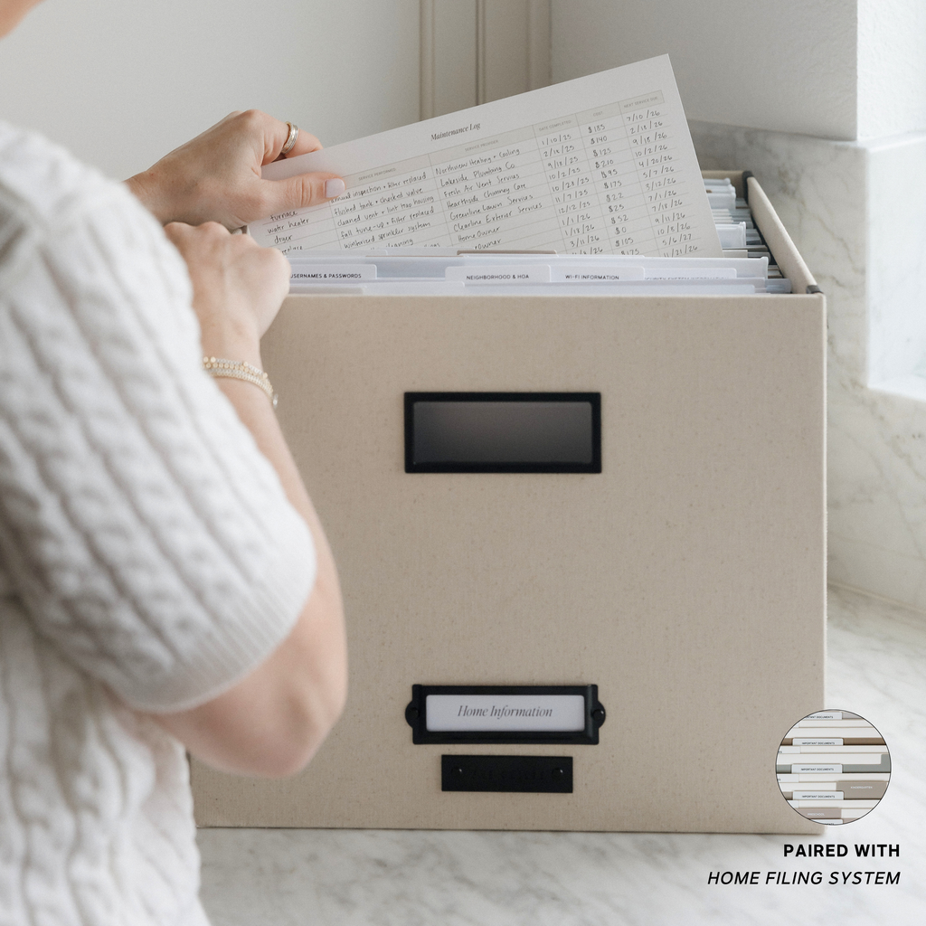 Student Productivity Planner - Linen File Box-GoldMiles