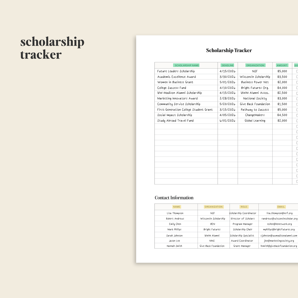 Student Productivity Planner & Organizer-GoldMiles
