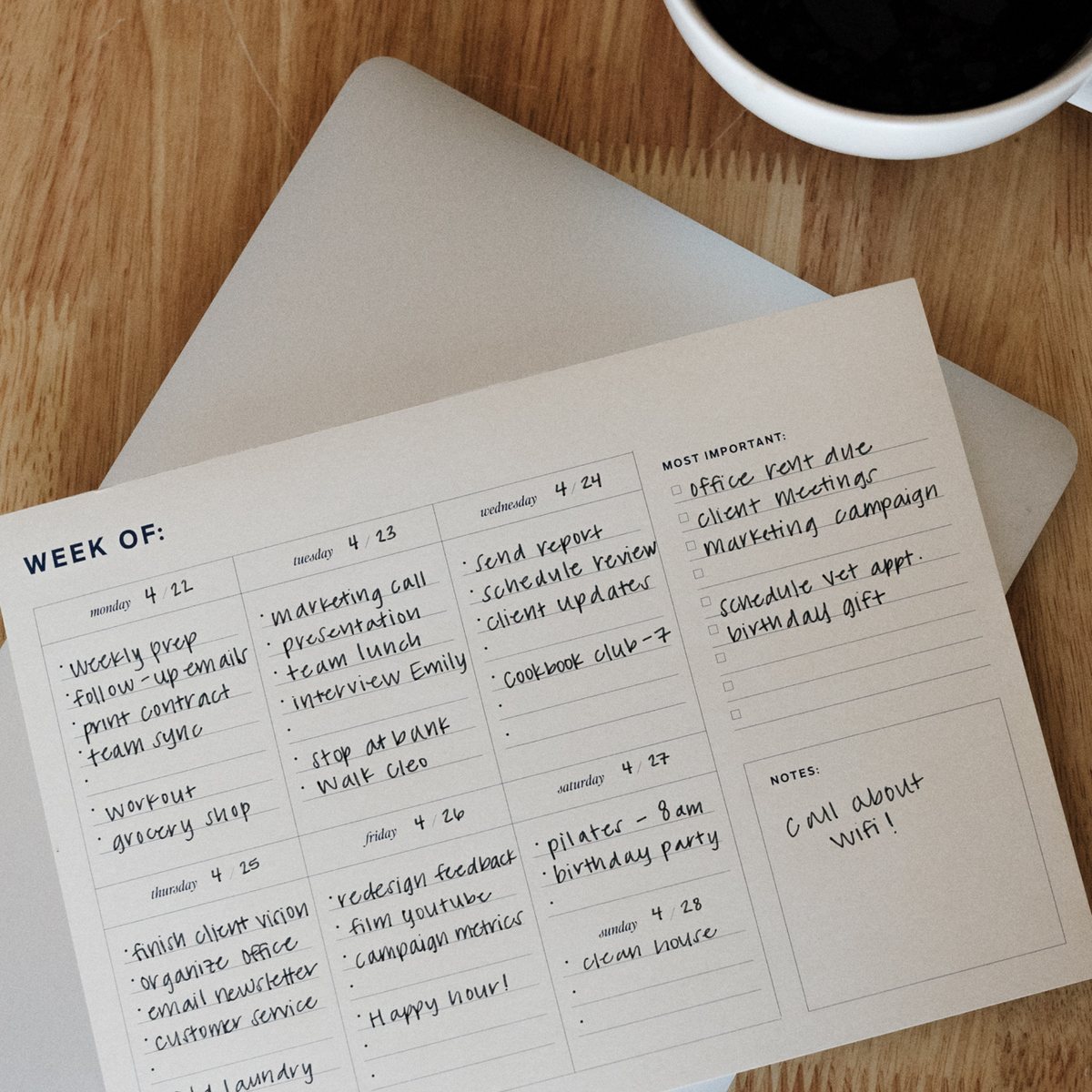 Student Productivity Planner - Total Productivity Pack - Blonde-GoldMiles