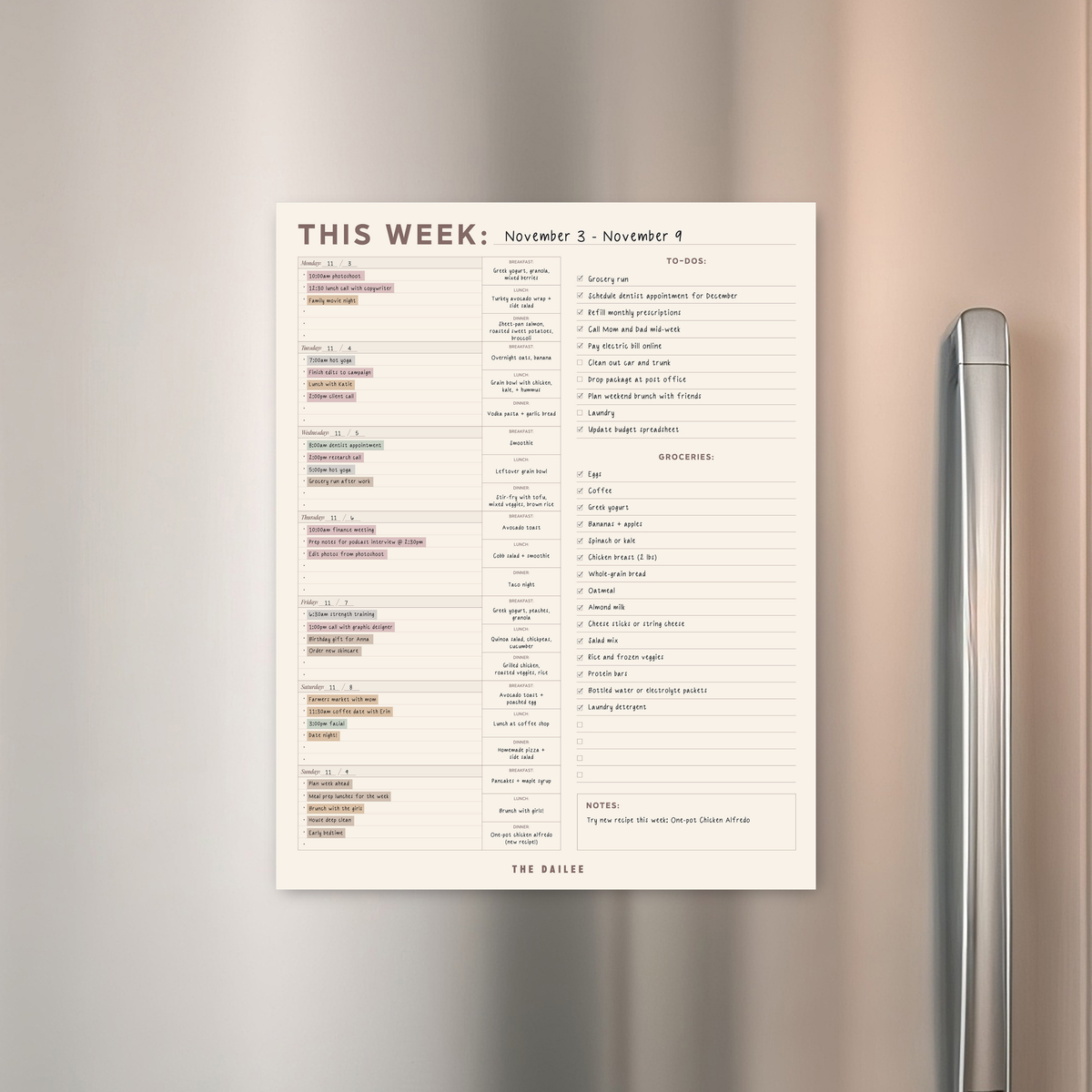 Student Productivity Planner - Weekly Fridge Calendar-GoldMiles